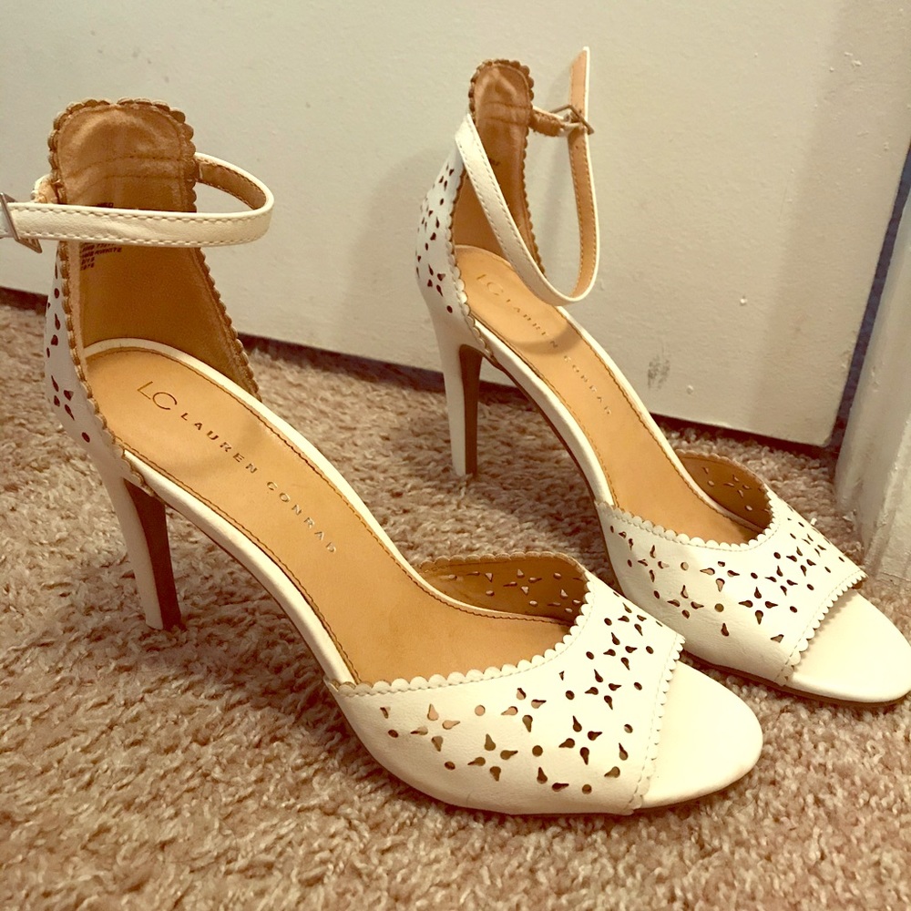Lauren Conrad White Heels size 10